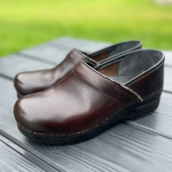 Dansko Leather Clog Professional Brown Leather Size 42 (US Women's 11) EUC - Picture 4 of 8
